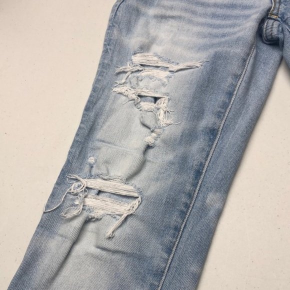 LIKE NEW MENS DISTRESS LIGHTWASH SLIM JEANS 26x28 ⭐️ - Picture 12 of 14